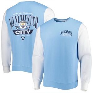 Manchester City FC Crewneck Sweatshirt Men’s Large Blue White Football